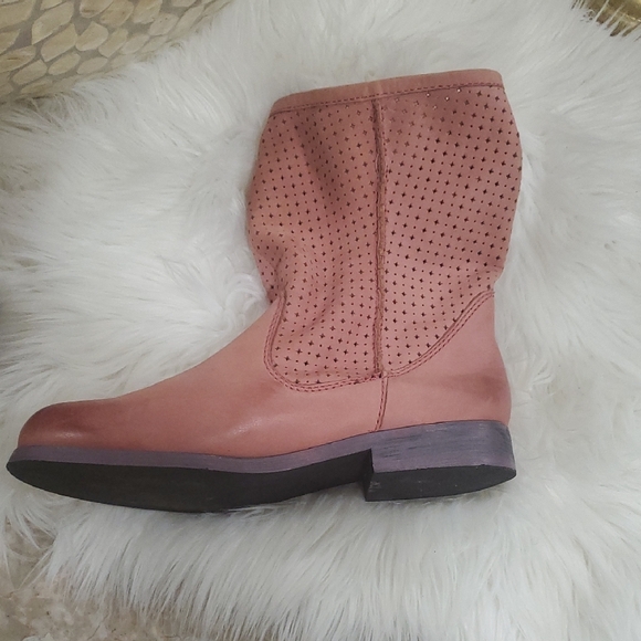 Mojo Moxy Perforated Ankle Boots in  Barbiecore Pink - Picture 3 of 12